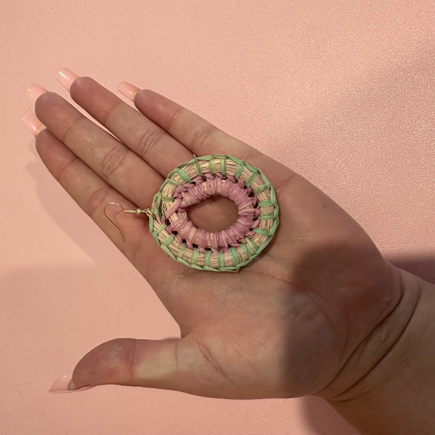 Woven Earrings- Lilac & Mint